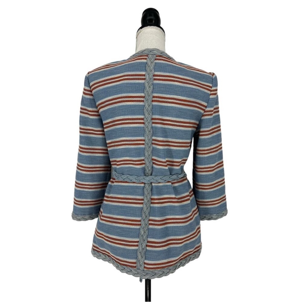 VERONICA BEARD  Ginerva Braided-Rope Tie Jacket Blue - Picture 8 of 16
